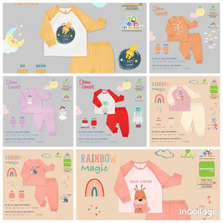 Bộ lullaby dài tay bé gái chất Cotton lullaby BCDM32