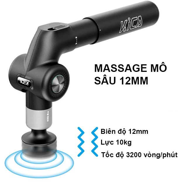 KICA EVO - Máy massa cầm tay điều chỉnh 6 góc linh hoạt sử dụng 6 đầu massa có đầu nén nóng giúp massa nhanh
