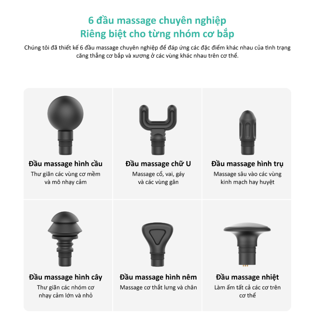 KICA EVO - Máy massa cầm tay điều chỉnh 6 góc linh hoạt sử dụng 6 đầu massa có đầu nén nóng giúp massa nhanh