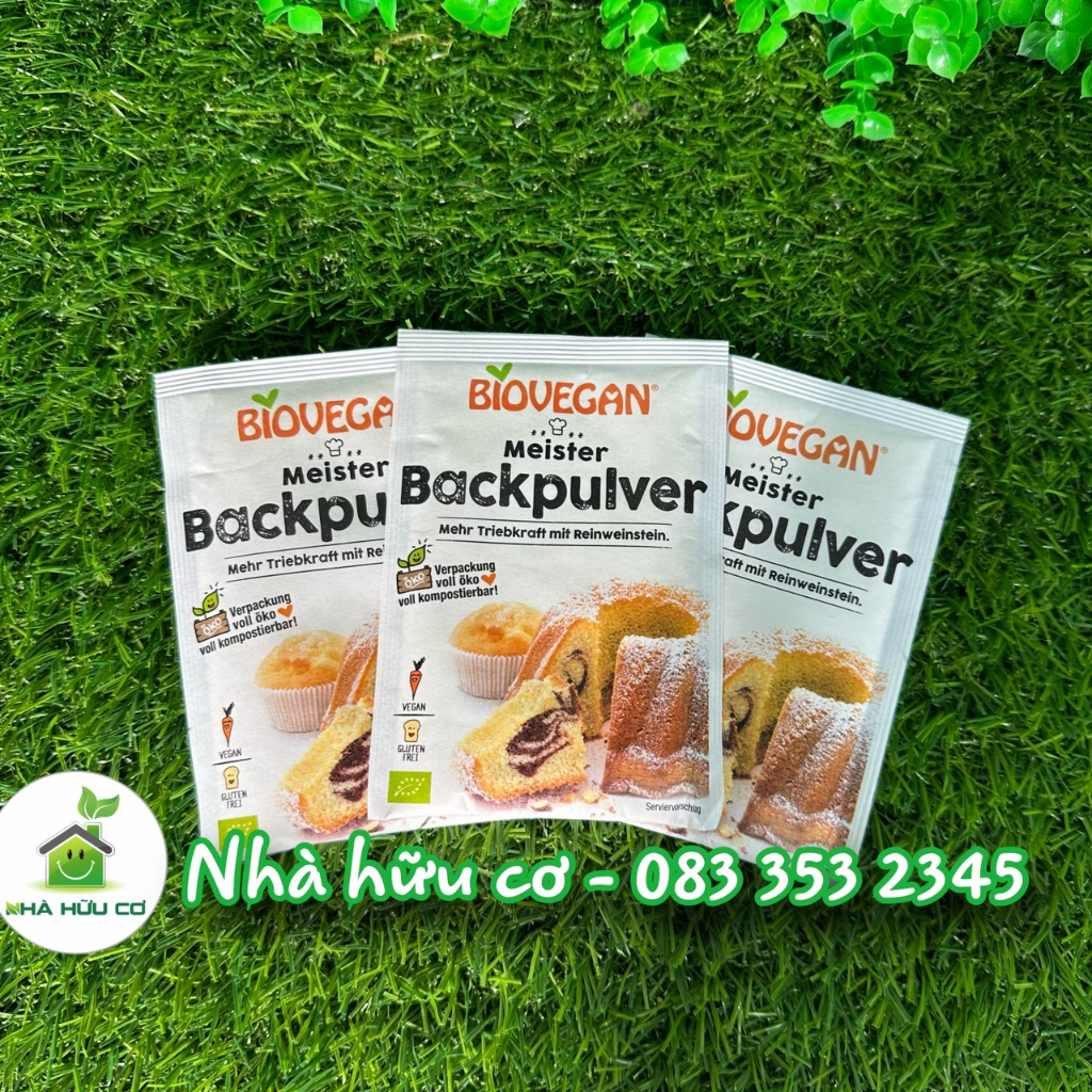 Bột nở hữu cơ cao cấp Biovegan 17g - Date: 31/6/2024 - Nhà Hữu Cơ