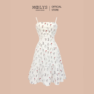 Đầm hai dây hoa nhí dễ thương moolys md028