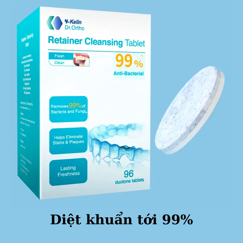 Viên Sủi Vệ Sinh Khay Niềng Răng, Làm Sạch Hàm Duy Trì, Hàm Trong Suốt, Invisalign  Dr.Ortho