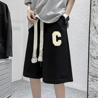 Quần short đùi Nam Nữ,Quần short đùi (chữ trên C ) unisex cá tính / Quần short Thể Thao Ống Rộng Chất Liệu Co Giãn.