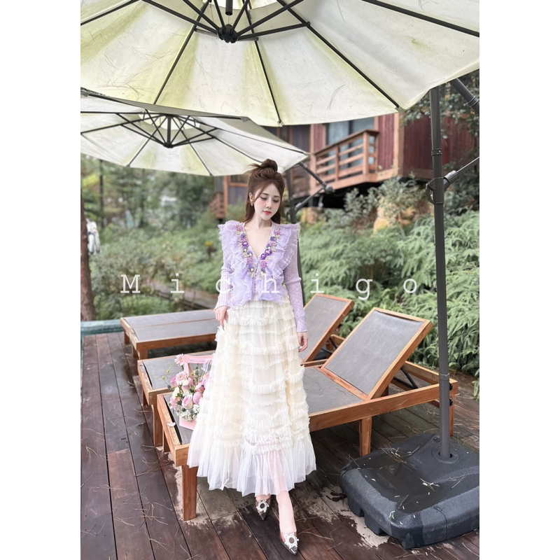 Áo len cao cấp đính hoa