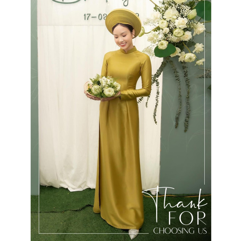 Áo dài Tô Châu cao cấp, dáng truyền thống, cổ 2.5cm