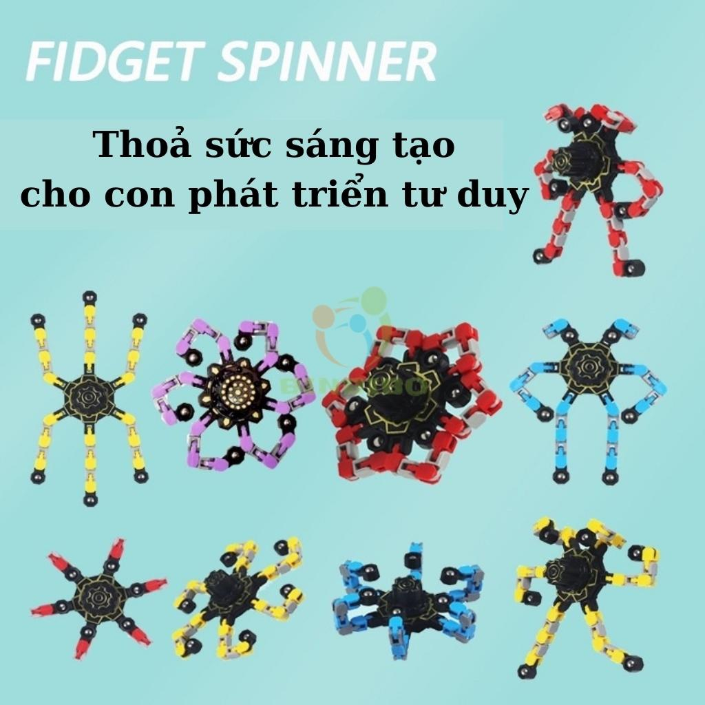 Con quay Spinner Robot Biến Hình Thông Minh cho bé phát triển tư duy - Binbibo