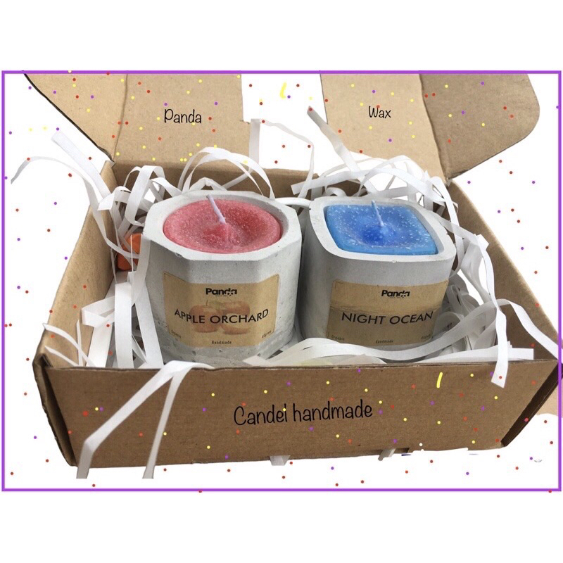 Nến thơm cốc đá  - Vintage decor - Tinh dầu thiên nhiên