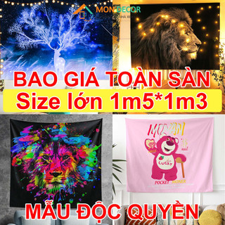 GIÁ XƯỞNG 50 Mẫu Tranh Vải Treo Tường Decor Tuyển Chọn Kích Thước 130x150cm - Tặng móc dán + đinh
