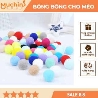 ( Hỏa Tốc 2H ) Đồ Chơi Quả Bóng Bông Nhiều Màu Cho Chó Mèo - Đò Chơi Chó Mèo - Phụ Kiện Thú Cưng| Muchinshop