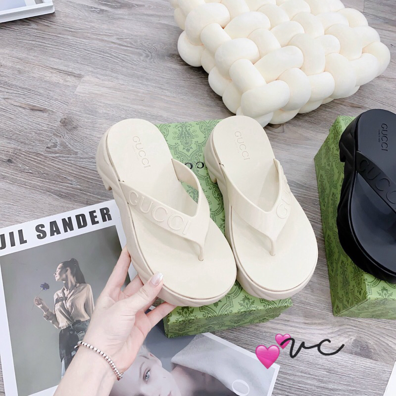 Dép đế cao xỏ ngón gu••cci super fullbox