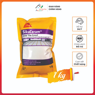 Keo trà ron SikaCeram Tile Grout (1kg). Vữa xi măng trám khe gạch trong nhà và ngoài