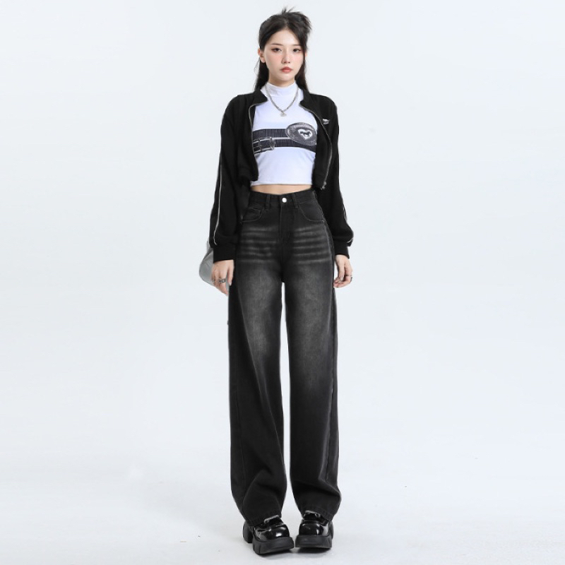Quần jean nữ ống rộng M704, kiểu dáng ống suông rộng, quần bò nữ ống rộng dáng xuông Top xu hướng 2022