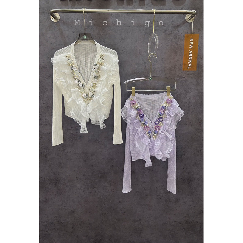 Áo len cao cấp đính hoa