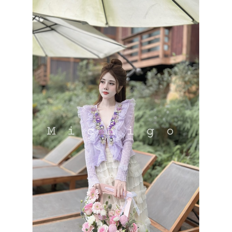 Áo len cao cấp đính hoa