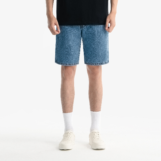 Quần short nam ROWAY Fullbox, vải denim cotton, form suông | Jean short