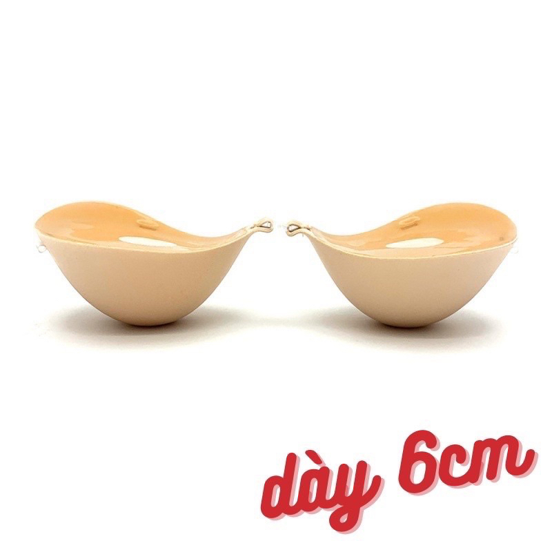 Áo Dán Ngực Đệm Dày 6Cm Siêu Nâng Dẩy Ngực Tạo Khe, Đồ Lót Mặc Đầm Váy Trễ Vai ANP41 6cm p293cm có video thật