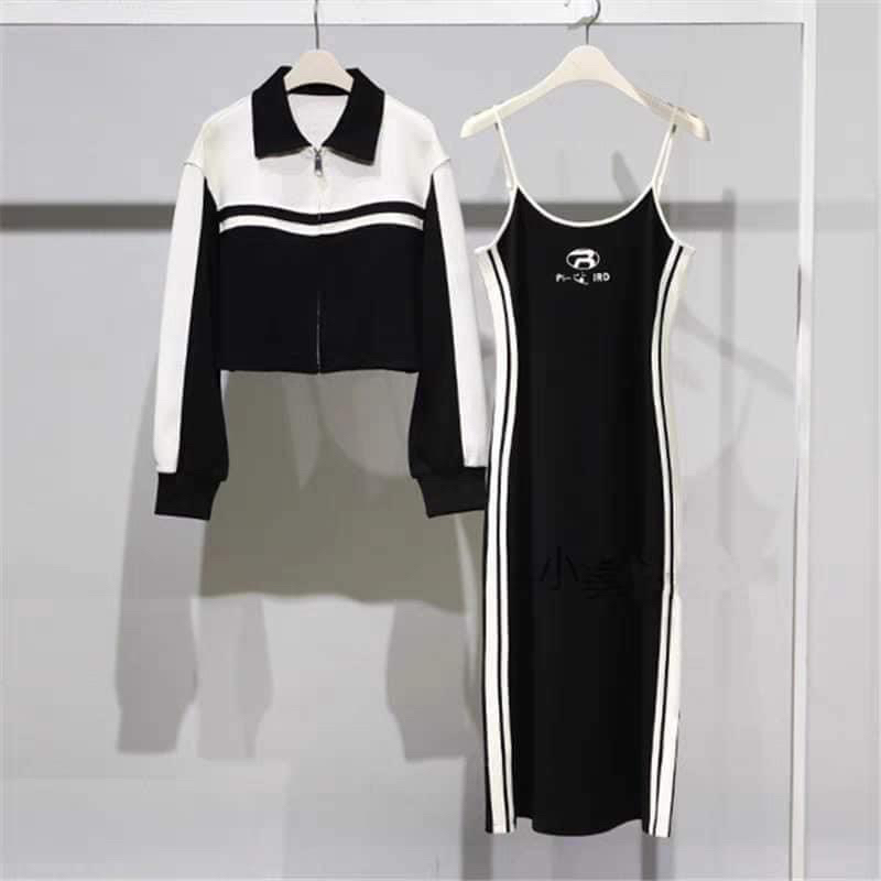 Set váy kèm áo khoác Peace Bird size S