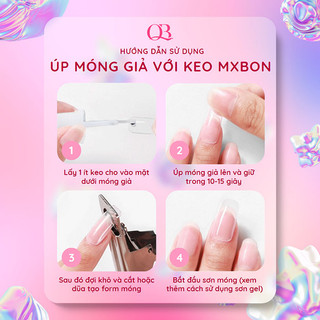 Combo 3 chai keo dán móng, keo đính đá MX BON