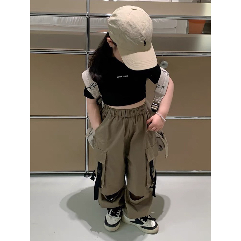 Bộ quần túi hộp sành điệu cho bé gái