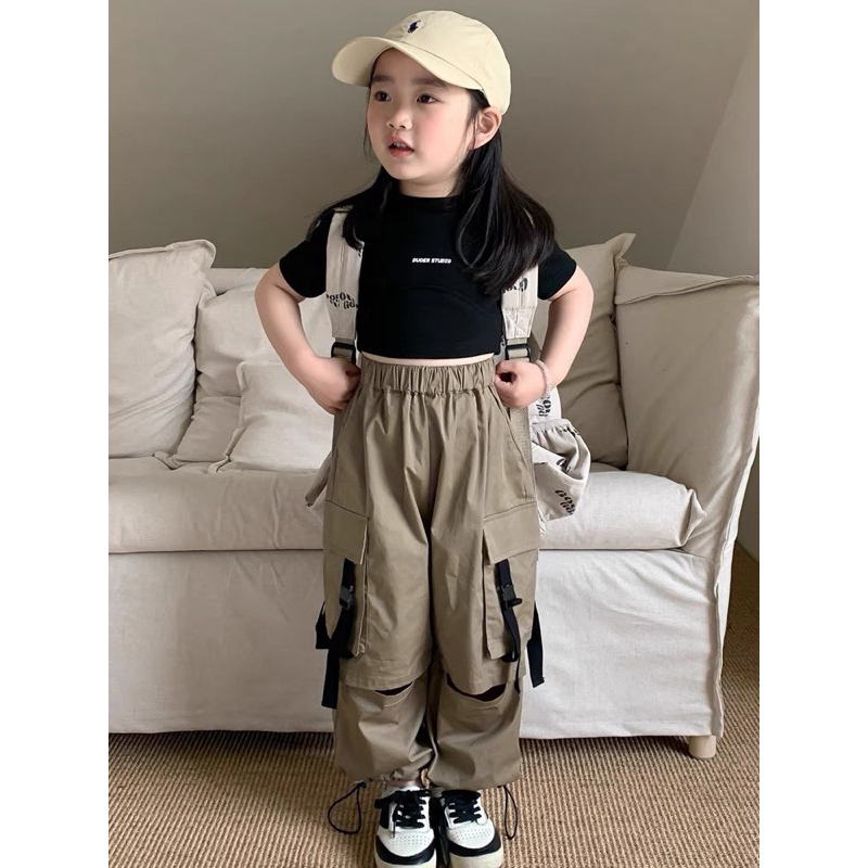 Bộ quần túi hộp sành điệu cho bé gái