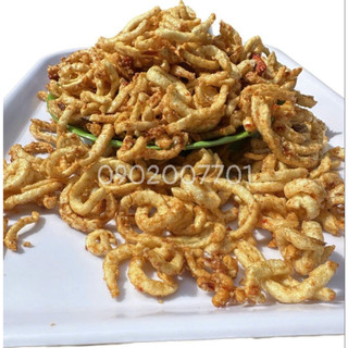 1 kg bì heo cháy tỏi thơm ngon - da heo sợi giòn đậm vị