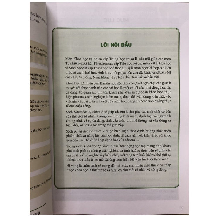 Sách - Khoa học tự nhiên Lớp 7 - Kết nối  Kèm 1 tập giấy kiểm tra kẻ ngang 70gsm 25 tờ đôi