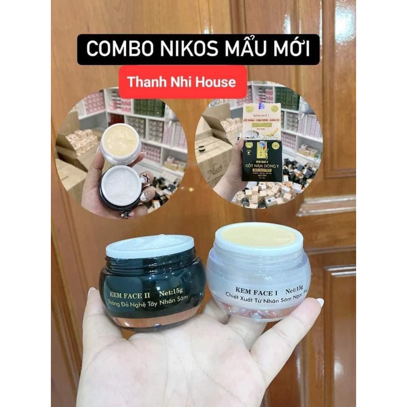 Combo 2 hộp Kem Face cốt Nám Đông y Ngày và Đêm Nikos Thanh Nhi