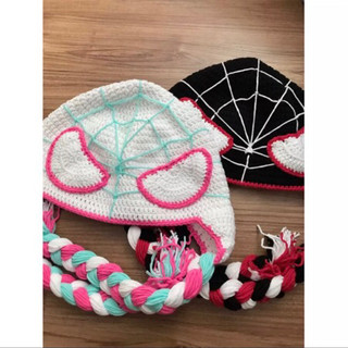 mũ spiderman (handmade) quà tặng(ib gửi ảnh thật)