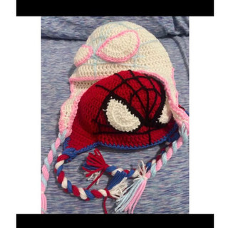 mũ spiderman (handmade) quà tặng(ib gửi ảnh thật)