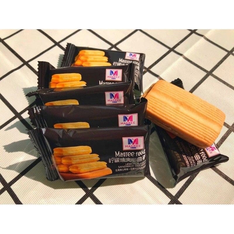 Combo 500g Bánh quy kẹp kem MAGREE FOOD vị Trà xanh , Sữa chua, Socola, chanh, xoài,Chanh leo thơm ngon