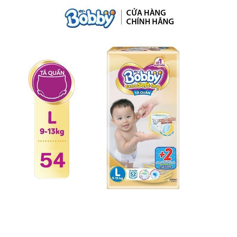 TÃ QUẦN BOBBY CAO CẤP EXTRA SOFT DRY SIZE M60/ L52/ XL44/ XXL42 MIẾNG