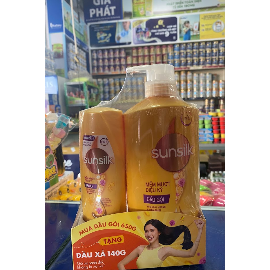 Dầu gội Sunsilk 650g tặng dầu xả 140g