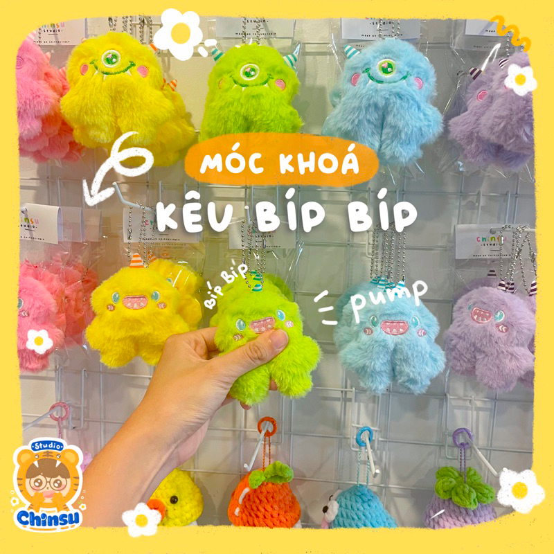 Móc Khoá Gấu Bông Bóp BÍP BÍP