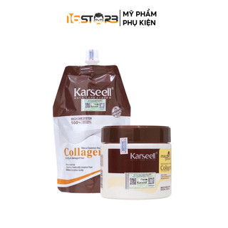 Kem hấp tóc, ủ tóc phục hồi siêu mềm mượt collagen karseell maca 500ml
