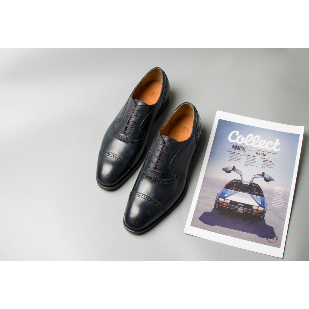 Giày Da Nam Thời Trang Công Sở Kiểu Dáng Oxford Chất Liệu Da Bê Nhập Khẩu