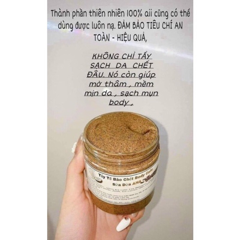 Cafe sữa dừa cho body 1 hộp 250gram trắng da toàn thân
