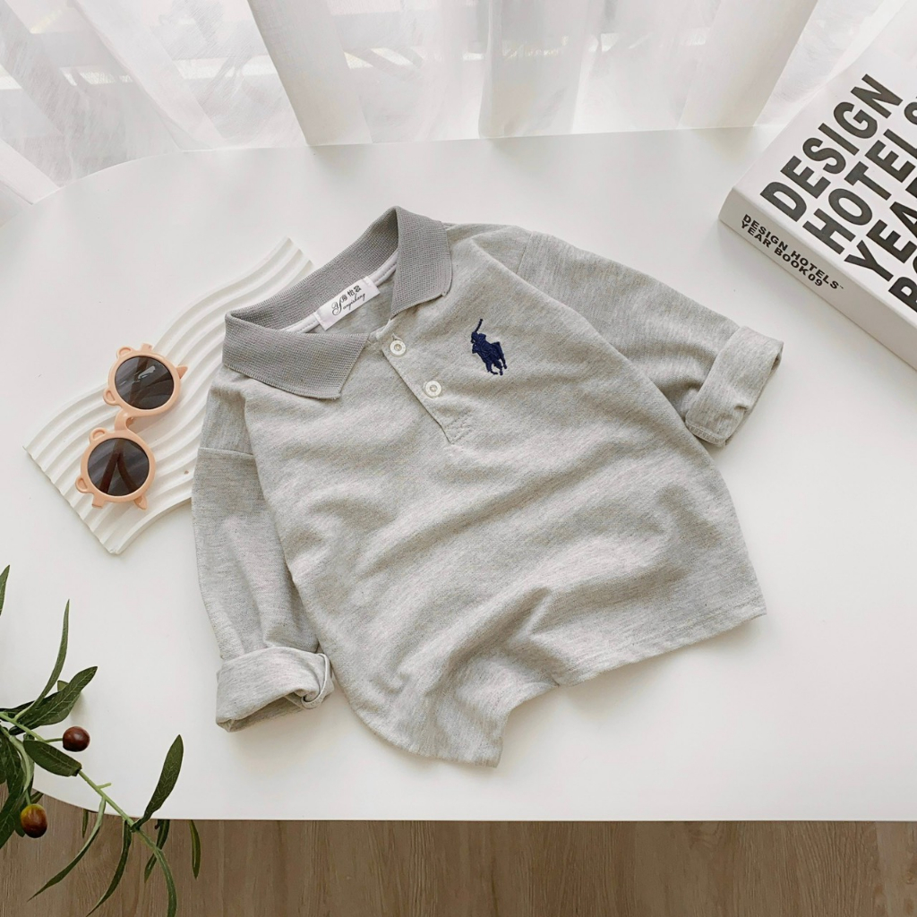 SET 3 ÁO POLO CỔ BẺ THÊU NGỰC BÉ TRAI - A231