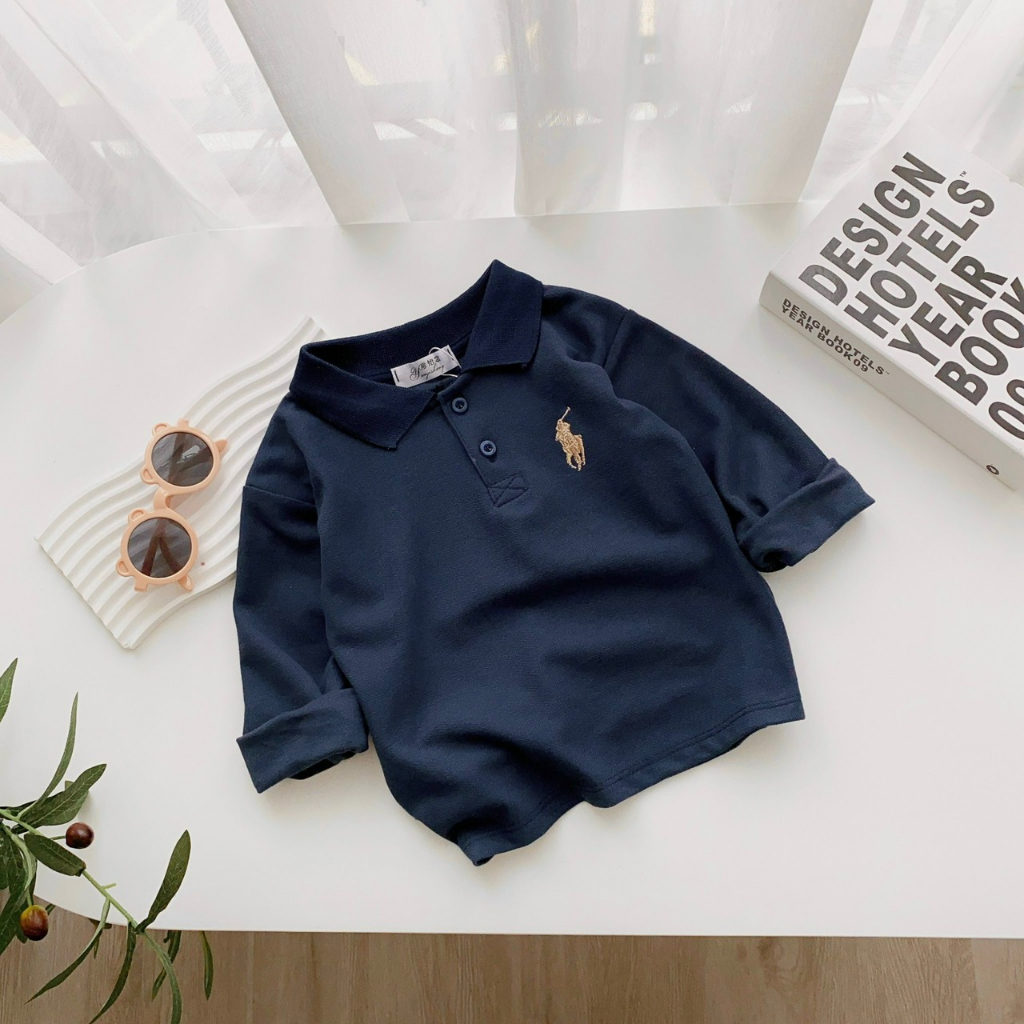 SET 3 ÁO POLO CỔ BẺ THÊU NGỰC BÉ TRAI - A231