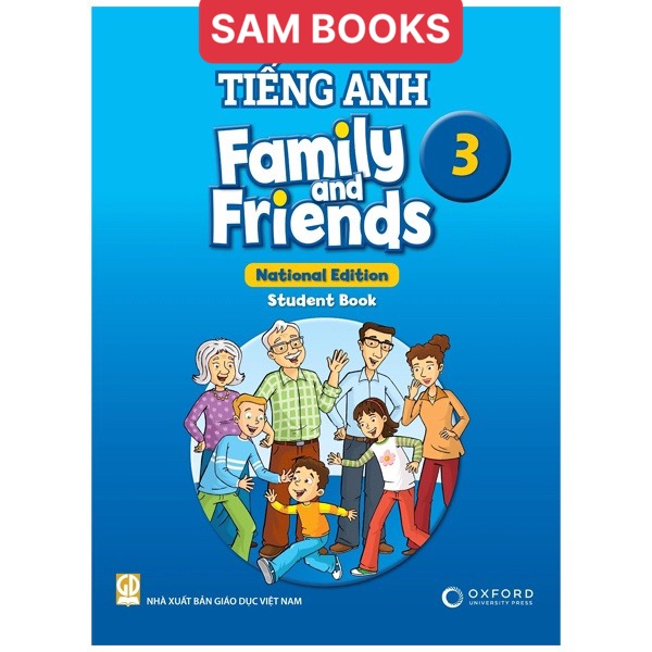 Tiếng Anh 3 Family and Friends National edtion CTST trọn bộ 2 quyển bán kèm bút chì ROCO 2B 5k