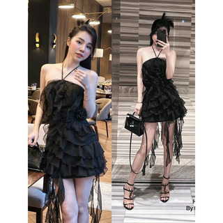 Váy tơ bèo tua rua đính hoa siêu xinh