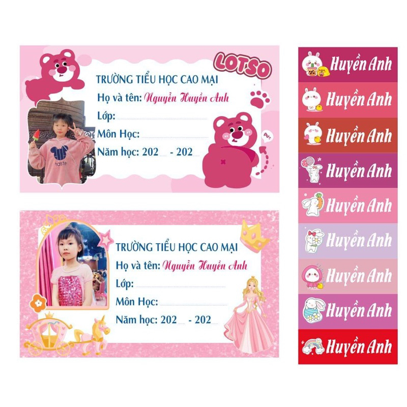 Combo 81 nhãn vở + 150 sticker