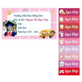 Combo 81 nhãn vở + 150 sticker