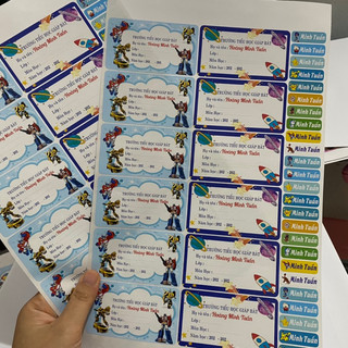Combo 81 nhãn vở + 150 sticker