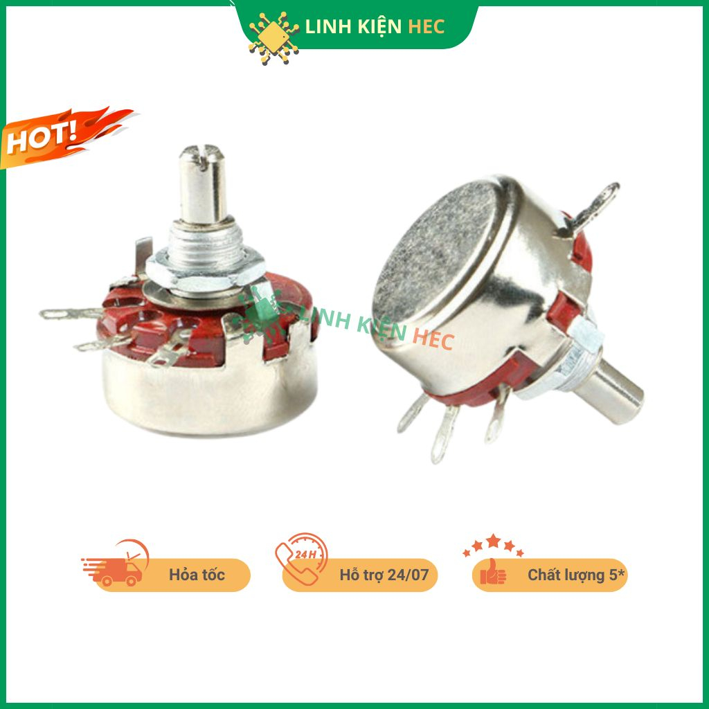 Chiết áp đơn WTH118-2W 1K - 470K linh kiện hec