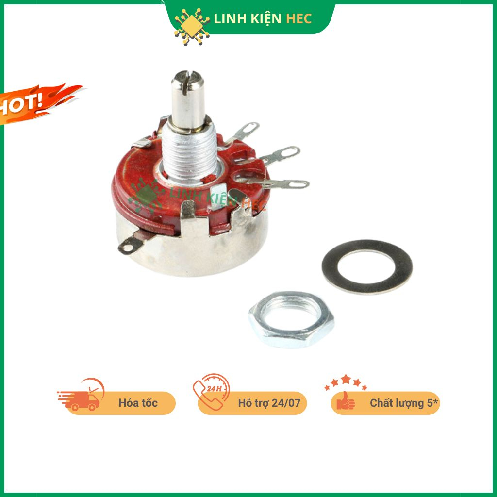 Chiết áp đơn WTH118-2W 1K - 470K linh kiện hec