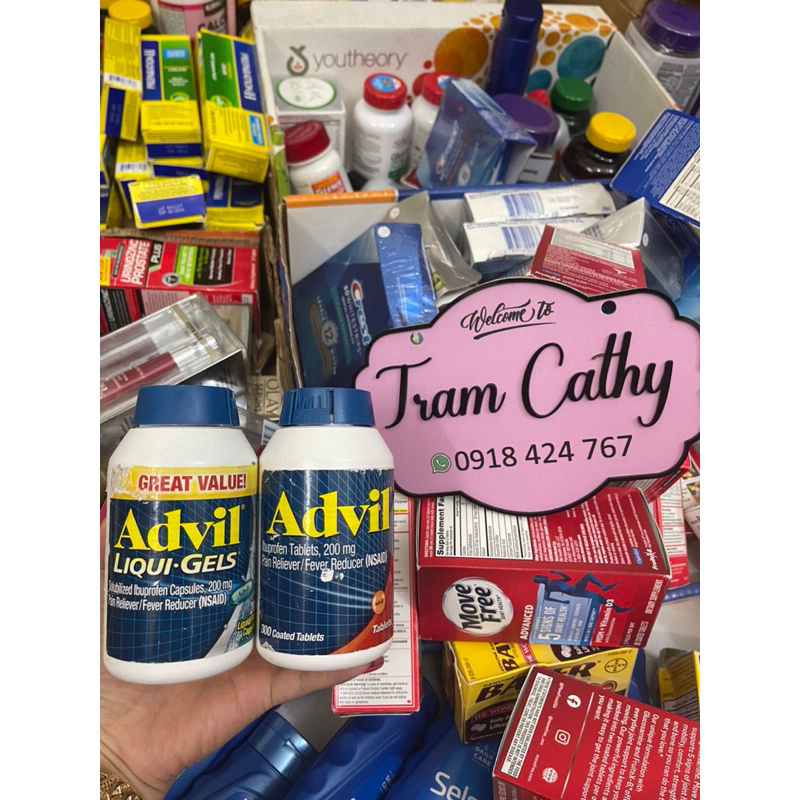 Thanh lý ádvil 300 viên ádvil 200 viên vỏ xấu trầy date xa