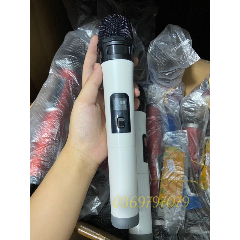BỘ 2 TAY MICRO MIC KHÔNG DÂY TRẮNG K08