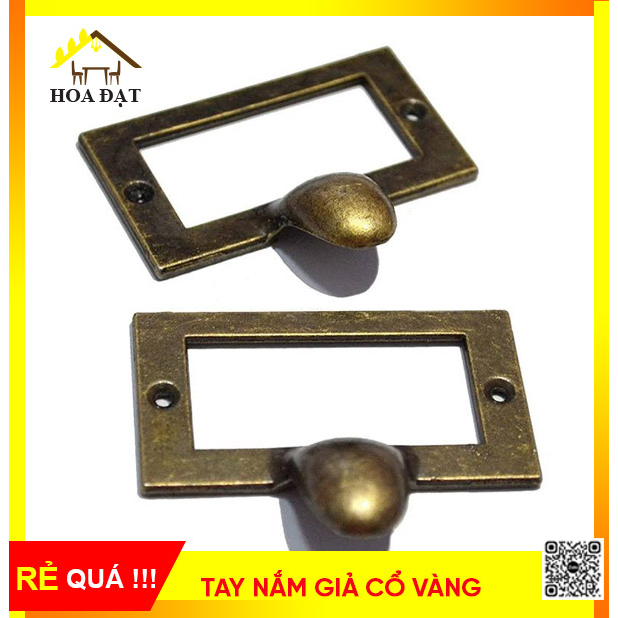 Tay Nắm Giả Cổ Vàng – Hợp Kim Atimon Cao Cấp – Dùng Cho Hệ Cửa Tủ - Phong Cách Cổ Điển