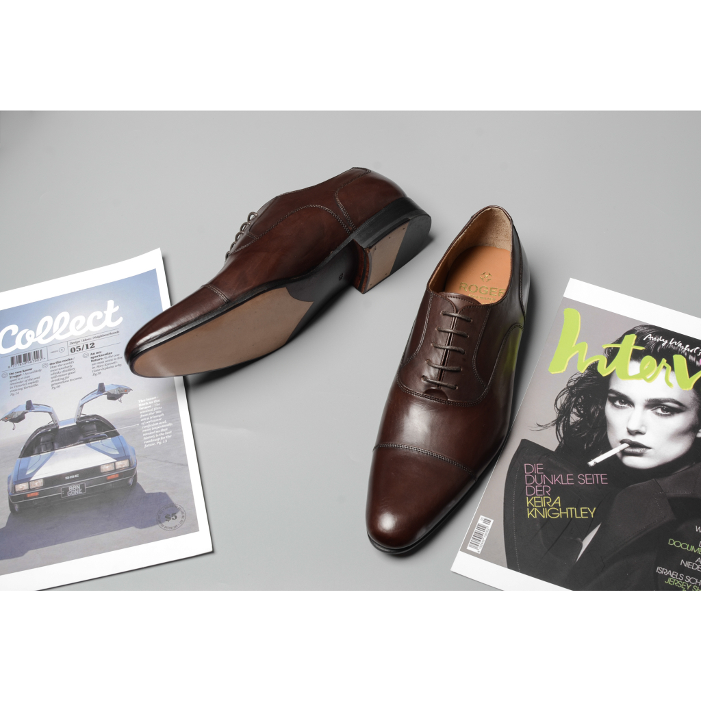 Giày Da Nam Buộc Dây Kiểu Dáng Oxford Thời Trang Công Sở Chất Liệu Da Bê Cao Cấp