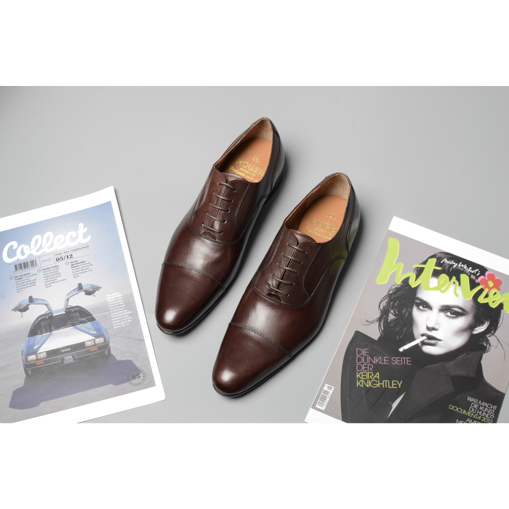 Giày Da Nam Buộc Dây Kiểu Dáng Oxford Thời Trang Công Sở Chất Liệu Da Bê Cao Cấp